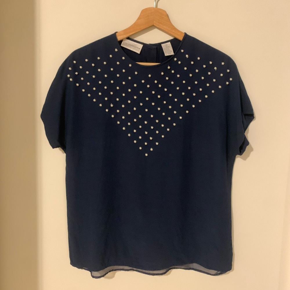 Vintage blouse with pearl details